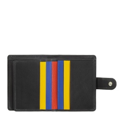 DUDU Portafoglio Donna in Pelle Vera Piccolo Portacarte in Pelle RFID con Cerniera Portamonete Banconote, Chiusura Esterna - Img 3