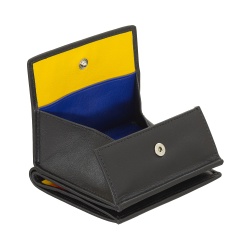 DUDU Portafoglio RFID di pelle multicolore porta carte e monete - Img 4