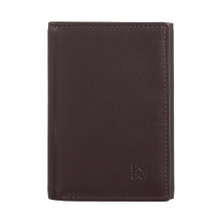 DUDU Portafoglio Uomo Trifold in Pelle, Porta Tessere Carte RFID Verticale con Bottone, Porta Banconote, Multicolore - Img 2