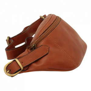 MARSUPIO IN PELLE MODELLO 2 TASCHE OLD ANGLER FIRENZE - Img 2