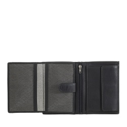 Nuvola Pelle Portafoglio Uomo Verticale in Pelle – Elegante Portafogli Bifold con Portamonete, Chiusura Interna a Linguetta, Scomparti Carte Tessere e Tasca Zip - Img 3