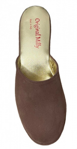 PANTOFOLA DONNA MILLY IN CAMOSCIO ARTIGIANALE MADE IN ITALY - Img 5