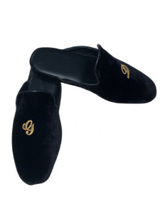 PANTOFOLE DONNA IN VELLUTO GEDA PERSONALIZZABILI CON INIZIALI MADE IN ITALY