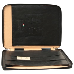 Porta Documenti in Pelle. Nero - Img 2