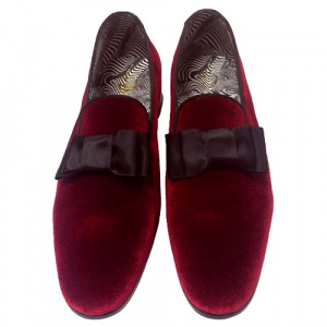 SCARPE UOMO CLASSICHE IN VELLUTO CON FIOCCO PERSONALIZZABILI GAROFALO GIANBATTISTA ARTIGIANALI MADE IN ITALY - Img 2