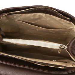 Silene - Borsa a mano in pelle convertibile a zaino - Img 6