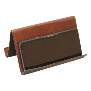 SUPPORTO IN PELLE PER IPAD E IPHONE OLD ANGLER FIRENZE ARTIGIANALE MADE IN ITALY