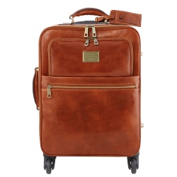 TL Voyager - Trolley verticale in pelle con 4 ruote