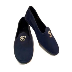 BALLERINE FRIULANE DONNA GEDA IN CAMOSCIO NERO MIS. 39 INIZIALI "L" e "C" MADE IN ITALY - Img 12