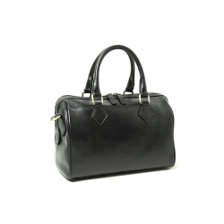 Bauletto due manici in pelle - nero - Img 2