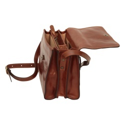 Borsa a tracolla di vitello pieno fiore-Marrone - Img 4
