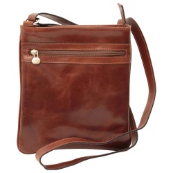 Borsa a tracolla in pelle - marrone
