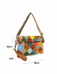 BORSA A TRACOLLA MULTICOLOR IN PELLE MISSTAR FANTASIA FIORI - Img 2
