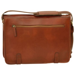 Borsa Messenger in vitello nappato. Marrone Mogano - Img 3