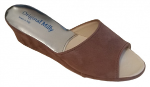 CIABATTA DONNA MILLY IN CAMOSCIO ARTIGIANALE MADE IN ITALY - Img 2