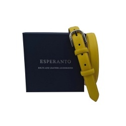 CINTURA DONNA 2,5 CM IN PELLE ORIONE BELTS ARTIGIANALE MADE IN ITALY - Img 3