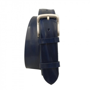 CINTURA UOMO 4 CM IN CUOIO DI TORO PLISSE' ORIONE BELTS ARTIGIANALE MADE IN ITALY - Img 2