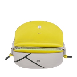DUDU Borsa a Tracolla Donna in Vera Pelle – Borsetta Piccola con Chiusura a Patta Stile Tennis con Tracolla Regolabile e Interno Capiente - Img 5