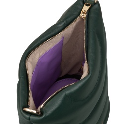 DUDU Borsa Donna a Spalla e Tracolla Trapuntata Imbottita in Pelle Nappa, Borsa Grande con Cerniera e Doppia Tracolla, Design Elegante - Img 6