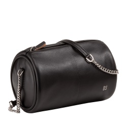 DUDU Borsa Donna Cilindrica in Pelle, Borsa a Tracolla con Catena e Pelle, Borsa a Cilindro Piccola Fashion Elegante con Cerniera - Img 2
