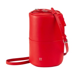 DUDU Borsa Donna Cilindrica in Pelle, Borsa a Tracolla con Catena e Pelle, Borsa a Cilindro Piccola Fashion Elegante con Cerniera - Img 3