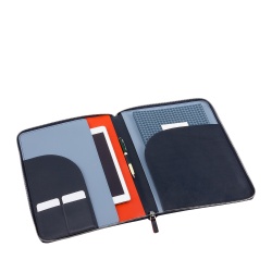 DUDU Cartella Portadocumenti A4 in Pelle Portablocco da Ufficio Cartellina Porta Tablet iPad Multicolore con Zip - Img 5