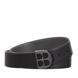 DUDU Cintura Uomo Reversibile in Vera Pelle Bicolore, Made in Italy, Double Face, H 35mm, con Fibbia Personalizzata - Img 2