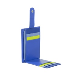 DUDU Porta Carte di Credito in Pelle Multicolore Sottile Slim Uomo Donna con 9 Slot e Chiusura di Sicurezza - Img 3