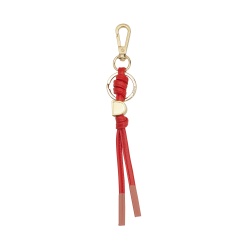 DUDU Portachiavi in Pelle Minimalista, Portachiavi per Uomo Donna con Moschettone e Anello, Design Minimal Compatto Leggero - Img 2