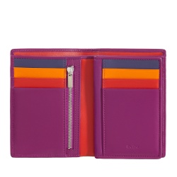 DUDU Portafoglio da uomo a libro RFID in pelle multicolore con lampo
