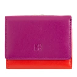DUDU Portafoglio Donna Piccolo in Pelle RFID con Portamonete a Clic Clac Compatto 6 Porta Carte Tessere