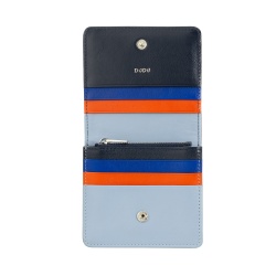 DUDU Portafoglio Donna Piccolo in Pelle Schermato RFID Colorato Ultra Compatto con Zip Interna e 8 Porta Carte Tessere