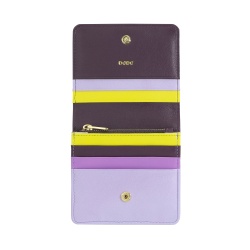 DUDU Portafoglio Donna Piccolo in Pelle Schermato RFID Colorato Ultra Compatto con Zip Interna e 8 Porta Carte Tessere