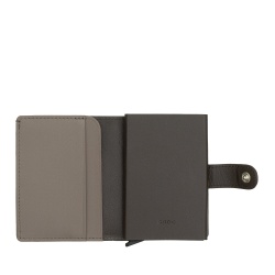 DUDU Portafoglio Portacarte Uomo in Pelle Protezione RFID, Piccolo Miniwallet con Cardprotector in Alluminio, Porta Banconote e Chiusura a Bottone - Img 3