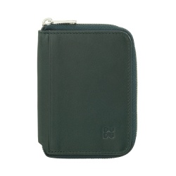 DUDU Portafoglio Uomo Piccolo Pelle Morbida con Zip, Portafoglio Mini Ultra Compatto con Cerniera, Porta Banconote, Porta Carte e Tessere
