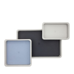DUDU Set Svuotatasche in Pelle da 3pz, Vassoio Portaoggetti da Tavolo Casa Scrivania Ufficio, Porta Chiavi, Monete, Telefono - Img 3