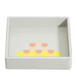 DUDU Svuotatasche in Pelle Colorato di Design da Ingresso Porta Oggetti, 14x14cm, con Scatola Regalo - Img 2