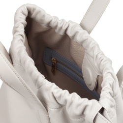 DUDU Zaino Donna a Sacca in Morbida Pelle, Zaino con Coulisse e Bottone Magnetico, Doppia Maniglia, Zaino Semplice Elegante - Img 4