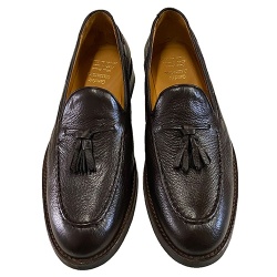 MOCASSINI UOMO IN PELLE DI CERVO CON NAPPINE GAROFALO GIANBATTISTA ARTIGIANALI MADE IN ITALY