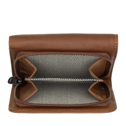 Nuvola Pelle Portafoglio Donna in Pelle con Portamonete a Cerniera – Elegante Portafogli con Zip, Scomparti per Carte e Banconote, Design Compatto e Funzionale - Img 4