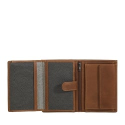 Nuvola Pelle Portafoglio Uomo Verticale in Pelle – Elegante Portafogli Bifold con Portamonete, Chiusura Interna a Linguetta, Scomparti Carte Tessere e Tasca Zip - Img 3