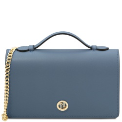 Opera - Pochette in pelle con tracolla a catena