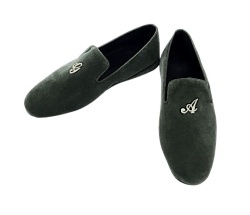 PANTOFOLE DONNA CHIUSE IN VELLUTO GEDA PERSONALIZZATE CON INIZIALI MADE IN ITALY - Img 7