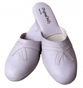 PANTOFOLE DONNA MILLY IN PELLE ARTIGIANALI MADE IN ITALY - Img 8