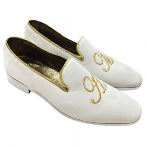 PANTOFOLE LUSSO CHIUSE IN VELLUTO PERSONALIZZABILI CON INIZIALI GAROFALO GIANBATTISTA ARTIGIANALI MADE IN ITALY - Img 4