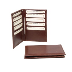 PORTA CARTE DI CREDITO IN PELLE A 10 POSTI CON RFID OLD ANGLER FIRENZE - Img 2
