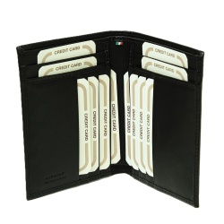 PORTA CARTE IN PELLE CON RFID-NERO - Img 3
