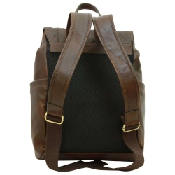 Zaino per laptop in pelle. Marrone Scuro - Img 2