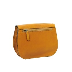 Borsa a tracolla di vitello pieno fiore-Ocra - Img 4
