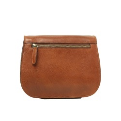 Borsa a tracolla di vitello pieno fiore-Teak - Img 4